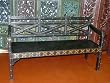 Solid Wood Ox Cart Bench with Brass / Indian Antiques