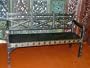 Solid Wood Ox Cart Bench with Brass / Indian Antiques
