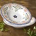  9.5-Inch Colorful 'Flor' Ceramic Pasta Bowl by La Tienda