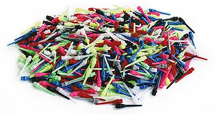500 Dartspitzen 2BA (kl. Gewinde), lang, 8 Farben