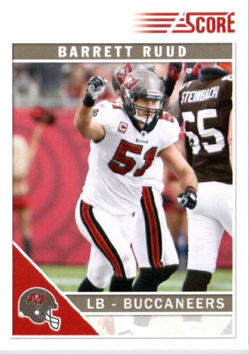 2011 Score Football Card # 274 Barrett Ruud - Tampa Bay Buccaneers - NFL Trading Card In a Protective Screwdown Case!
