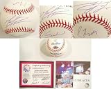 Kerry Wood, Mark Prior and Greg Maddux Triple Autographed Official MLB Baseball