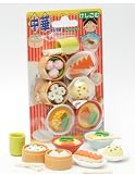 IWAKO Japanese Eraser / CHINESE FOOD ERASER SET ON CARD