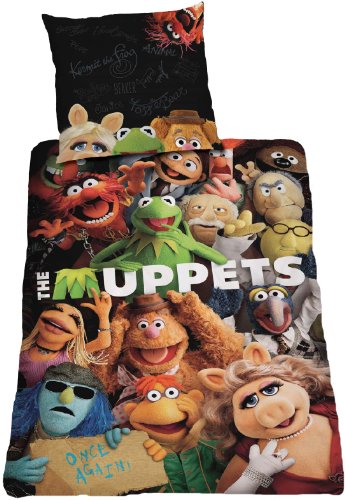 Global Labels G 15 600 WD205 100 Walt Disney Muppets - The Muppets Wendebettw&auml;sche Renforce 135 x 200 Bettbezug und 80 x 80 cm Kissenbezug