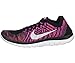 Nike Women's Free 4.0 Flyknit Black/Pink Pow/Fuchsia Flash Running Shoe 8.5 Women US