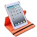 HDE iPad Mini 2 Rotating Case Magnetic Leather Cover Folding Stand for Apple iPad Mini 1/2/3 Retina (Orange Polka Dot)