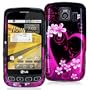 LG OPTIMUS S LS670 2D PURPLE FLOWERS HEART LOVE CASE