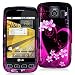 LG OPTIMUS S LS670 2D PURPLE FLOWERS HEART LOVE CASE