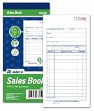 Adams Sales Book, 3.34 x 7.19 Inches,White and Canary, 2-Parts (50 Sets) (DC3705)