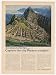 1965 Machu Picchu Panagra Airlines Photo Print Ad