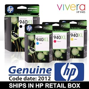 HP 940XL 4-Pack Set for HP Officejet pro 8000, All in One 8500 & Premier printers