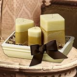 CALMING CANDLES GIFT BASKET - WITH NATURAL PALM WAX - PERFECT GIFT FOR SYMPATHY or NEW HOME HOUSE WARMING GIFT ARRANGEMENT