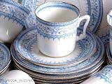 c1920 Sutherland Hudson Art China 1003 Blue White Transfer 5.5 Inch Saucer only