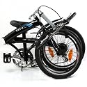 City3 Black Folding Bike by Lindo Shimano 6 Speed Revoshift Grip Shift Gears 20" Wheels *LTD DISCOUNT APPLIED*