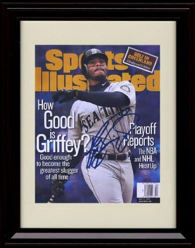 Framed Ken Griffey Jr. Sports Illustrated Autograph Print - Seattle Mariners
