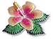Clearly Charming Hibiscus Sterling Silver and Enamel Pin