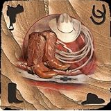 Cowboy Still Life Chauncey Homer Trivet - Style STLWCH28 by Thirstystone