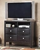 TV Stand Media Chest with Drawers in Mahogany Finish