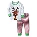 Big Elephant Baby Boys' 2 Piece Elk Christmas Pants Clothing Set Pajama G95