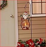 Santa Holiday Solar Lantern with Stake