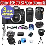 Canon EOS 7D 18 MP Digital SLR Camera Body with Canon EF-S 18-55mm IS Lens  ....