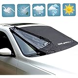 KDL Windshield Snow Covers High Quality Oxford Cloth Windshield Sun Snow Cover Fits Most Cars,CRVs And SUVs-L