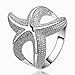 joyliveCY Fashion 925 Sterling Silver Jewelry Chic Curvy Starfish Lovely Party Ring Size 8