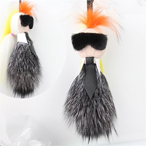 Sunnying Raccoon Fur Lafayette Fur Pendant for Womens Bag or Car Pendant (Yellow-m)