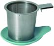 FORLIFE Hook Handle Tea Infuser and Dish Set, Turquoise