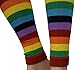 Vanea Women's Rainbow Striped Sweater Knit Footless Tights/Leggings