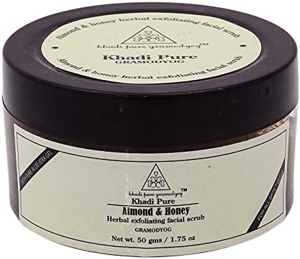 Khadi India Herbal Pure Almond And Honey Herbal Exfoliating Facial Scrub - 50 gm