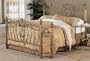 Iron Queen Headboard And Footboard In Gold Finish