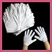 BargainUniverse® 12 Pairs 100% Cotton White Gloves - health/music/canvas/work - Moisturising Lining Gloves - Medium : 21*10cm