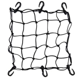 Premium Bike Bungee Cargo Net - X-thick Cord - 6 Hooks