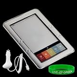 Clear Hard Snap-on Case and 12V Car Charger for Barnes and Noble nook E-Reader Reading Device (nook NOT Included)