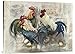 Global Gallery GCS-121127-3040-142 "Alma Lee Rooster Trio" Gallery Wrap Giclee on Canvas Print Wall Art