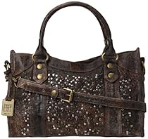 Hot Sale Frye Deborah Glazed Vintage Satchel,Chocolate,One Size