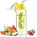 Asobu Flavor It Infuser Water Bottle Pure Fruit Flavour 2 Go, Yellow ,20 oz