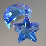 Swarovski Aurora Borealis Sapphire Moon & Star Prisms