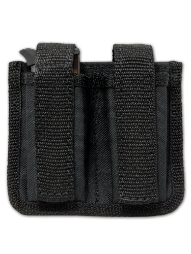 Barsony Double Magazine Pouch for Small Frame .380, Ultra-Compact 9mm 40 45.