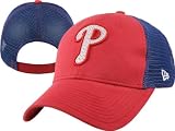 Philadelphia Phillies Women's Red New Era C-Quinn Adjustable Trucker Hat