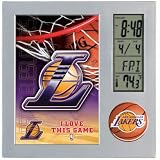 Los Angeles Lakers Desk Clock with Picture Frame