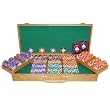 500 World Tophat & Cane Paulson Clay Chips w/Oak Case