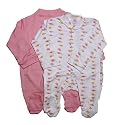 Baby Girl Sleepsuit, Baby Long Sleeve Baby Grow Allergy Free (Pack of 2) (Height: 74-80cm, Weight: 10.5kg (9-12 Months))
