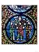 The Ark of the Covenant Window, Detail of God with the Church and the Synagogue, 12th Century Giclee Poster Print, 12x16