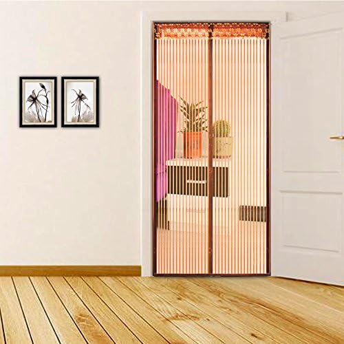 Ougee 36in x 82in Mosquito Screens Magnetic Mesh Screen Door Brown Mosquito Curtains, Mosquito Net, Anti Mosquito Door High Quality Mesh