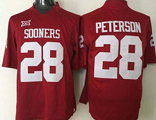 Youth Oklahoma Sooners Adrian Peterson #28 College Football Jersey Red X-Large