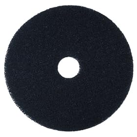 3M Black Stripper Pad 7200, 17 in, 5/case