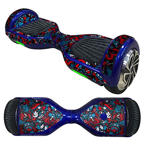 Hambur® Protective Vinyl Skin Decal for Self Balancing Scooter Hoverboard mini hover 2 wheel x1 razor wrap cover sticker --- Cartoon Design