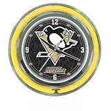 Trademark NHL Pittsburgh Penguins 14 inch Diameter Neon Clock